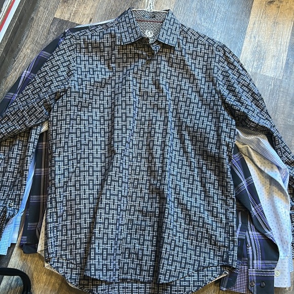 Lot/bundle of 6 Bugatchi Men’s Casual Dress Shirt - Picture 3 of 12